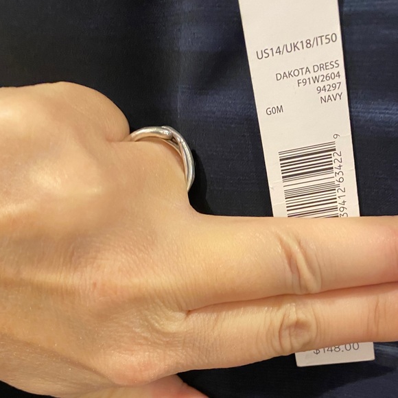 T Tahari Navy Dakota Dress - NWT - Picture 13 of 15